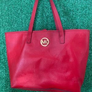 🎯 Red Michael kors Large Tote 🎯